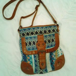 Aztec print crossbody bag